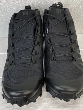 Salomon Unisex Size M10 W11 Speed Assault 2 Sneaker Black Leather Quick Lace